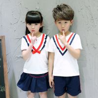 儿童六一幼儿园园服 中小学生V领校服男女童合唱比赛班服一件代发