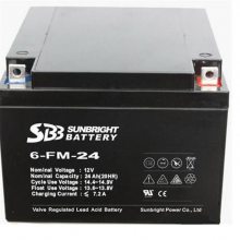 SBB圣豹蓄电池6-GFM-24 12V24AH免维护电瓶 UPS/EPS直流屏工控主机应急后备电源