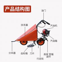 小型玉米辣椒收割机全新大豆稻子秸秆多功能手推式汽油二冲程割晒机