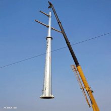 兴鼎加工18米输电杆 定制各规格型号电力钢杆 承接钢杆基础打桩 量大优惠