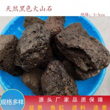 黑色多孔火山岩 人工湿地用火山石厂家批发火山颗粒污水处理滤料