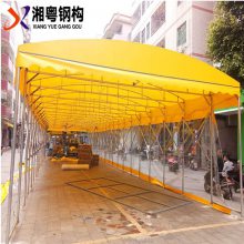 承德市兴隆县活动停车蓬 移动推拉棚 移动篷遮阳篷折叠车库大排档蓬 做工