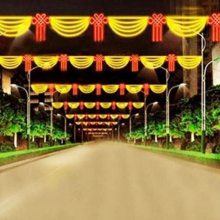 春节横街灯笼led跨街灯街道图案灯装饰中国节市政亮化工程