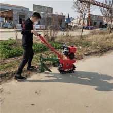 汽油链轨式播种机 双履带式下种施肥机 农田多用耘播机