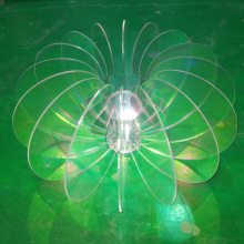 定制亚克力3D立体花朵模型 热弯有机玻璃弧型展示架