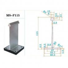 430型屋面板固定支座 65高立边铝镁锰板T型铝合金支架 带隔热垫