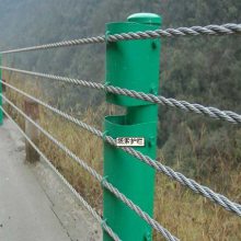 四川公路缆索护栏厂家景区钢丝绳防护栏道路绳索防撞护栏网