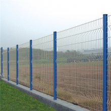 河道铁丝网围栏 边界钢丝防护网 浸塑园区隔离网