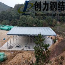 移动推拉篷_山东德州大型遮阳棚生产-电动推拉篷价格