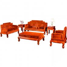 红木沙发款式刺猬紫檀财源滚滚沙发6件套格