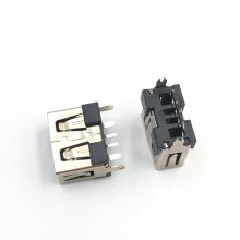 USB接口 4PAF母座 短体10.0直脚直插直边宽端子大电流 电源插座