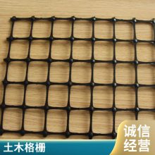 河北上兴高强抗拉单向土工格栅 路面抗裂用黑色施工简单