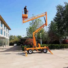 双鸭山市饶河县液压维修车360°旋转高空作业车 柴油直臂高空作业路灯车