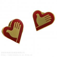 中国志愿者服务徽章伟宸烤漆滴塑爱心天使自愿公益胸章