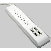 4 outlets ETL power strip with 4USB charing ports