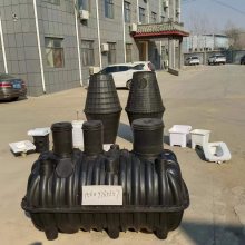 农村厕改家用黑桶 1.5立方旱厕沉淀池 PE塑料化粪池三格式