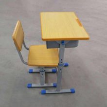 家用写字书桌加厚中小学生课桌培训辅导班可调节双柱升降学习桌