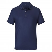 8100#丝光珍珠棉纯色翻领夏季短袖工作服有领T恤定制印字刺绣