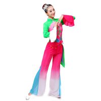 秧歌服2017新款演出服女中老年廣場舞扇子舞民族舞蹈服裝成人女