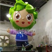 玻璃钢油菜花卡通人偶雕塑 农场菜花吉祥物娃娃雕像