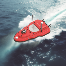 自动化多功能无人水域测量船 HP220 海派海洋 水上智慧安防