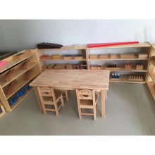 供应南宁儿童培训机构积木桌椅 白蜡木大象凳幼教设备