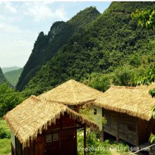 供应人造仿真茅草 塑料假稻草仿古黄色塑料枯草