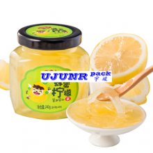 蜂蜜柚子茶玻璃瓶盖-全自动平面商标贴标机