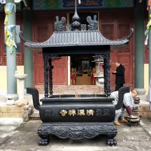寺庙香炉 焚经炉 祭祀法器室外四方香炉 寺院铸铁香炉宝鼎