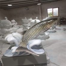 玻璃钢鲤鱼雕塑 仿真鱼雕塑 水族馆各种鱼类雕塑 益丰玻璃钢