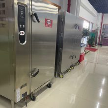 食堂食品厂蒸米饭馒头包子蒸菜用的15层30盘大型推入式燃气蒸箱