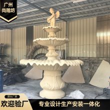 砂岩雕塑浮雕园林水景沙岩圆雕喷水雕塑酒店别墅家装喷水挂件装饰人物雕塑