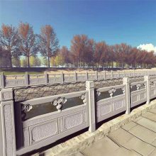 景区汉白玉雕花桥栏杆 现代中式石护栏 雕工大气美观 点缀环境