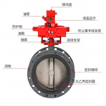 方阀杆无头船用铸钢U型法兰蝶阀 中心型耐高温耐磨橡胶