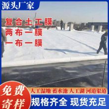 蓄水池国标两布一膜水库渠道人工湖湿地公园1000克长丝复合土工膜