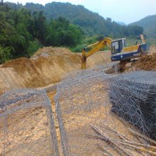 安平富海直销河堤护坡防洪防汛固滨笼 格宾石笼网墙铅丝箱 护岸护坡六角网现货