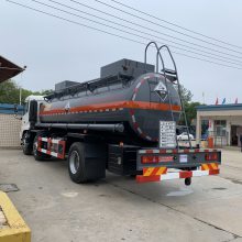 供应东风天锦14立方8类钢衬塑腐蚀品罐车