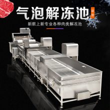 大型自动化商用解冻池，连续式加工冷冻肉用解冻机