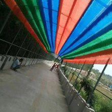网红流苏遮阳网 幼儿园游泳池夏季彩色装饰太阳网 加密加厚结实耐用