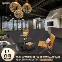 广州商务办公室地毯加厚***方块拼接条纹 PVC底书房会议室批发