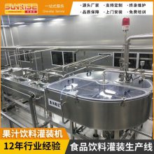 生榨椰子汁果汁原浆生产线设备 大瓶椰果汁饮料灌装流水线