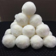 钢厂废水净化白色纤维球滤料鱼缸硝化培菌造酒厂含油水处理