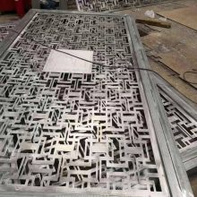 不锈钢 钛板水切割 铝精雕艺术壁画加工 供应新款中式格栅