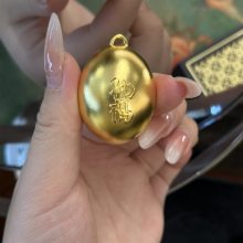 足金999蛇蛋摆件53克??,尺寸卡长度43.3mm??,高度24.8mm??