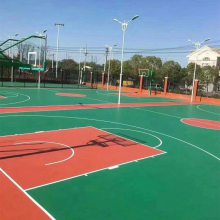 玉林玉州篮球场硅PU,玉林玉州弹性硅pu材料铺设 公园透水颗粒铺设
