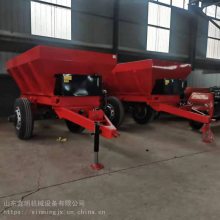 三轮养殖撒料车 农家肥牛羊鸡粪撒粪车双盘液压抛撒机 鑫明牌