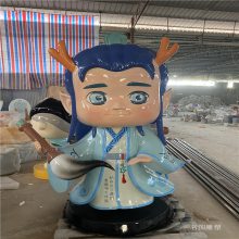 玻璃钢公司形象卡通小鹿雕塑摆件 动物造型雕塑 广州益丰雕塑厂家