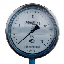 斯美特Y-100耐震压力表 0～1.6MPa M20×1.5 硅油 不锈钢