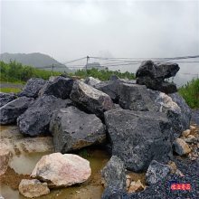 东莞黑山石切割石 日式家装造景石批发 黑山石切片石景观摆件