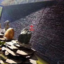 汕头市 佛山市大型酒店大厅水幕墙文化石 天然青石加工流水板石材厂家批发